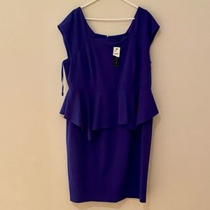 Purple Peplum Dress